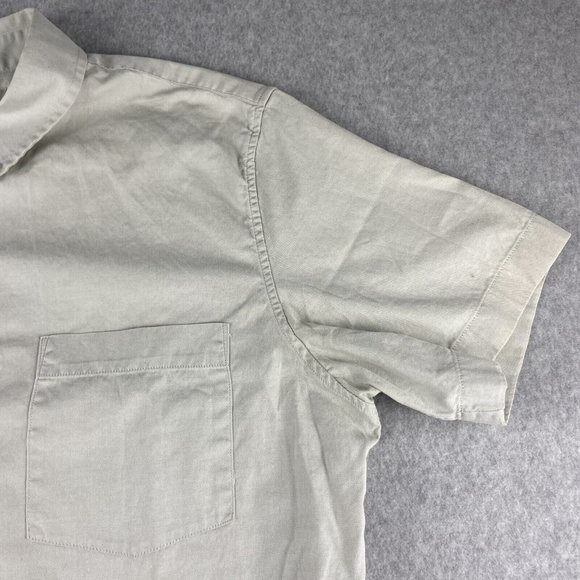 Everlane Shirt Mens medium/Large Gray Button Up Short Sleeve Pocket Cotton - Picture 4 of 12